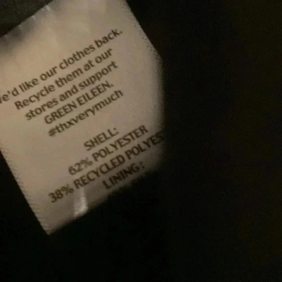 Eileen Fisher women’s blazer - medium - leather trim - black -hook closure - Picture 5 of 8